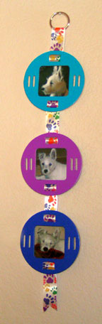 Hanging dog picture frames